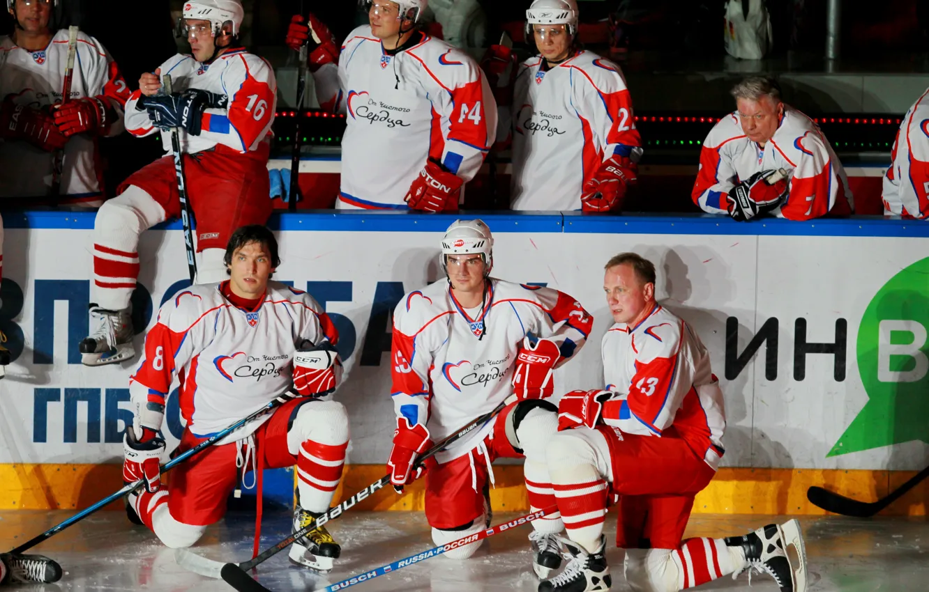Фото обои хоккей, Сочи 2014, благотворительный матч