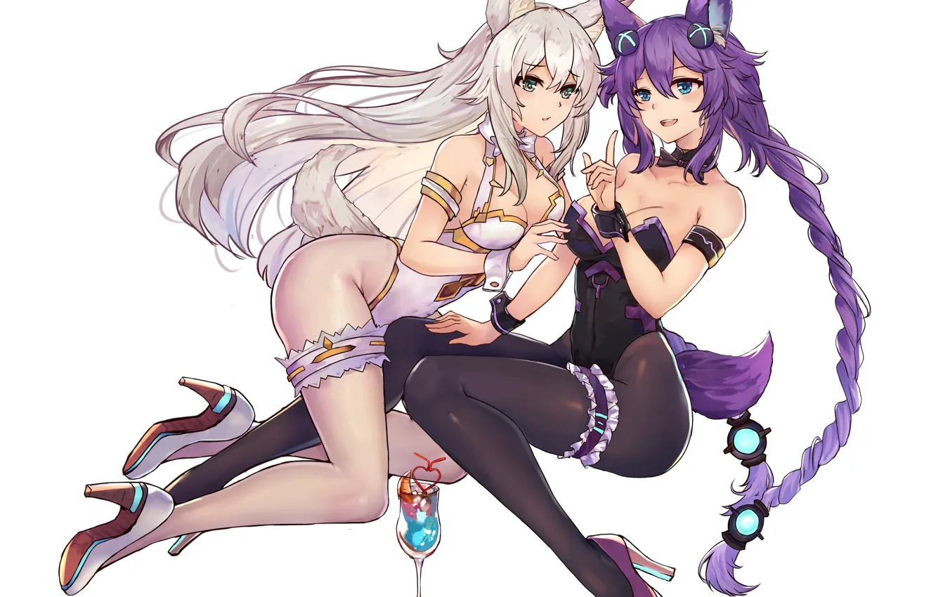 Фото обои секси, девушки, аниме, choujigen game neptune