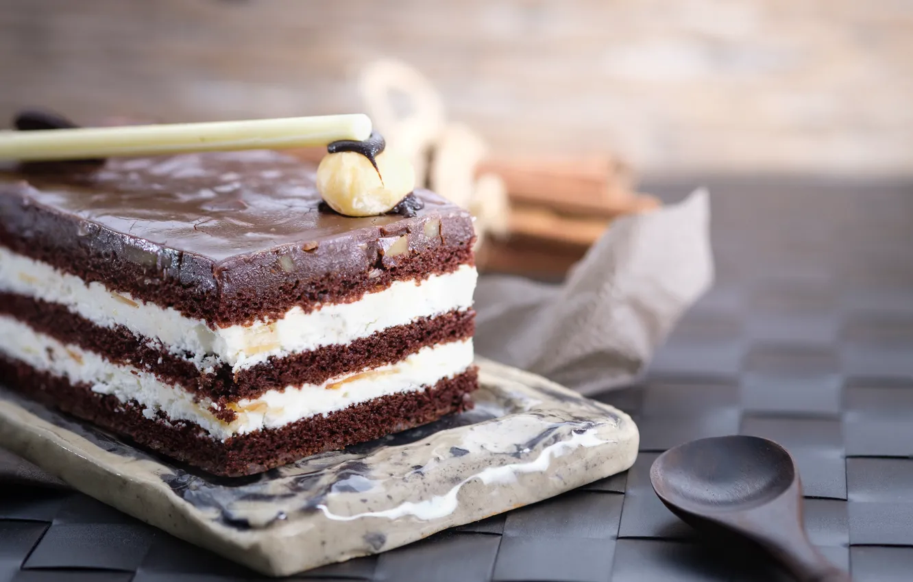 Фото обои пирожное, слои, десерт, тортик, шоколадное, глазурь