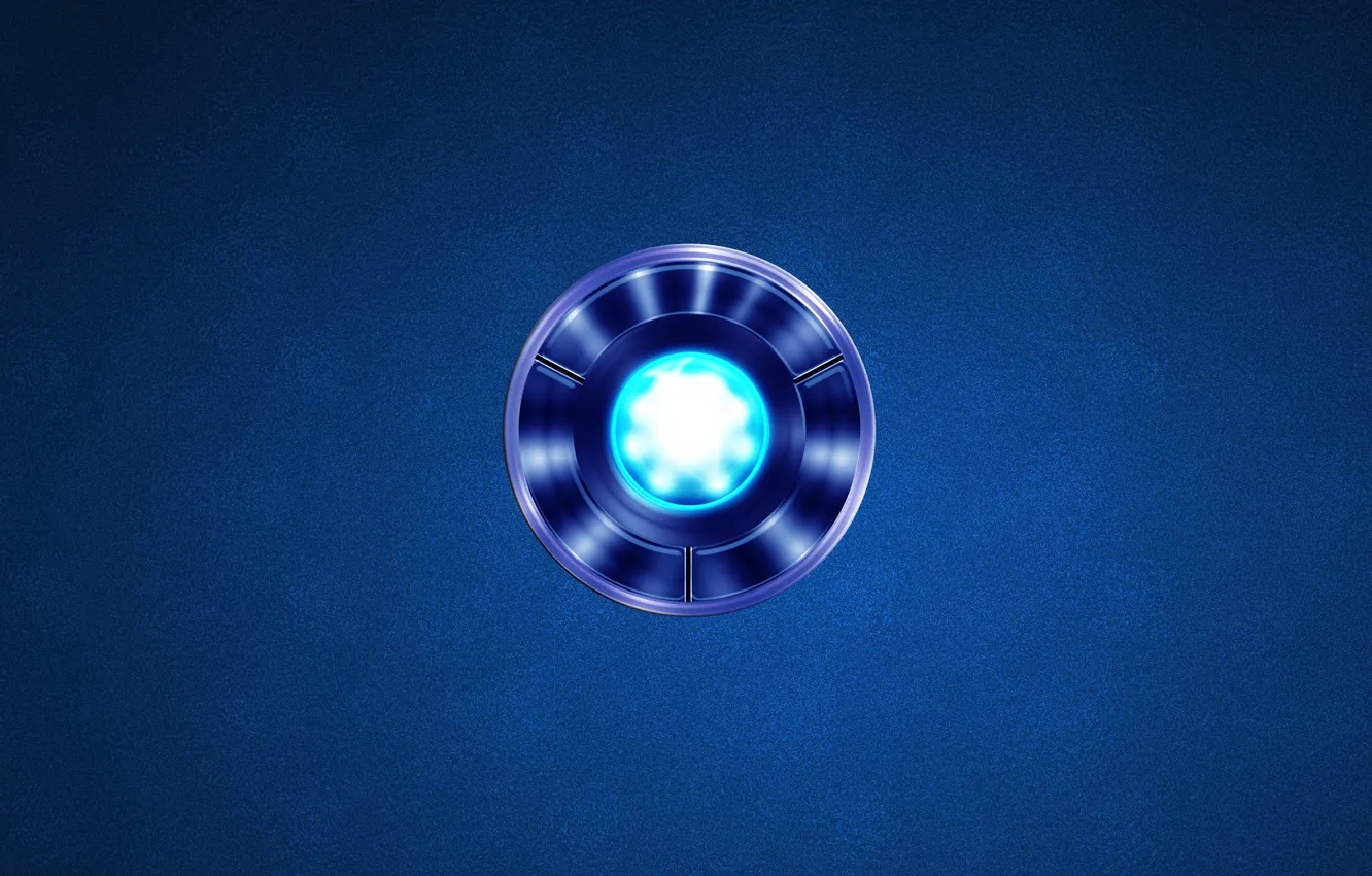 Фото обои энергия, синий, круг, Iron Man, источник энергии