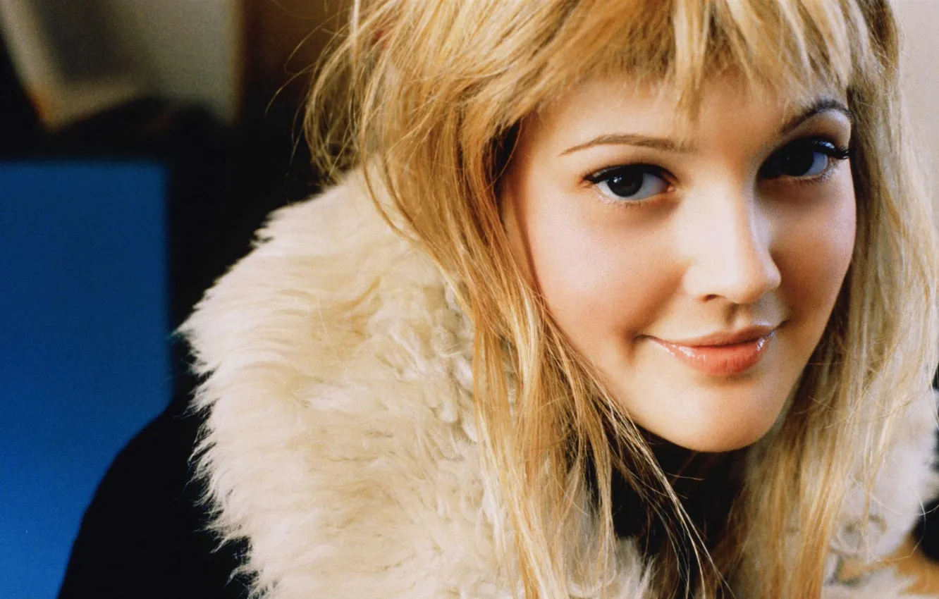 Фото обои взгляд, лицо, модель, актриса, Drew Barrymore