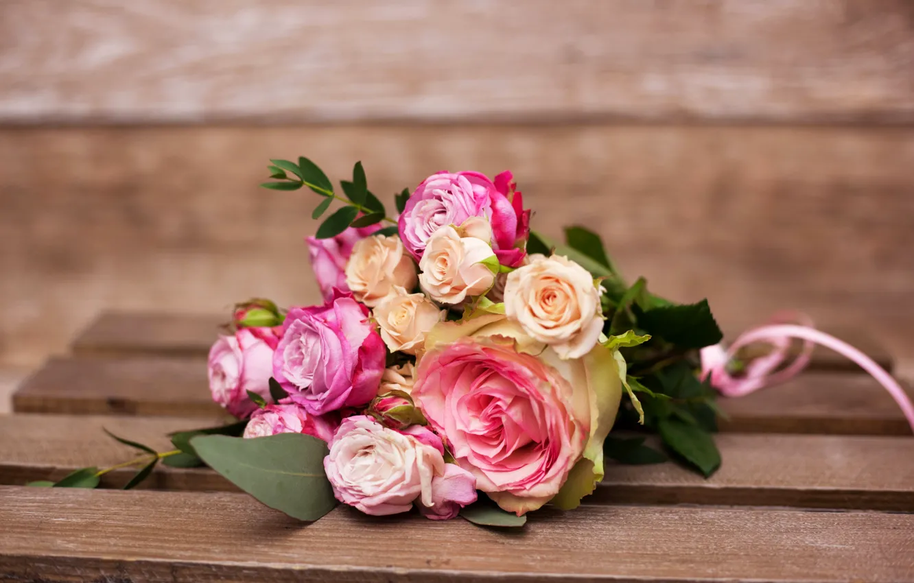 Фото обои розы, букет, bouquet, roses
