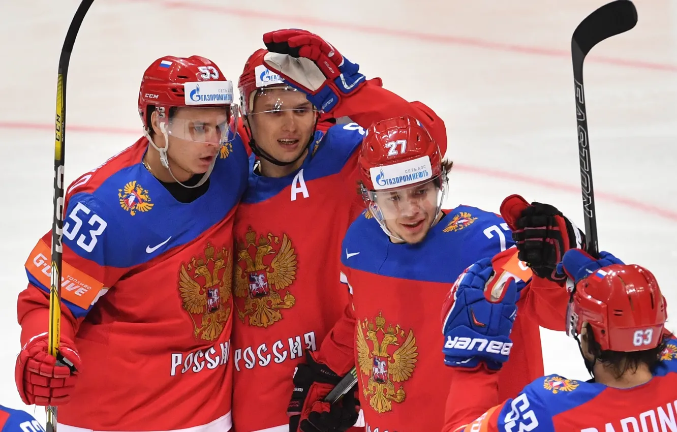 Фото обои радость, Россия, хоккей, Russia, русские, сборная, hockey, Шипачёв
