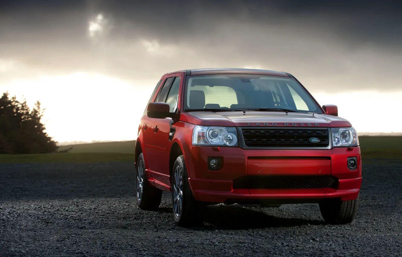 Фото обои красный, Land Rover, 2010, кроссовер, Freelander, SUV, Freelander 2, LR2