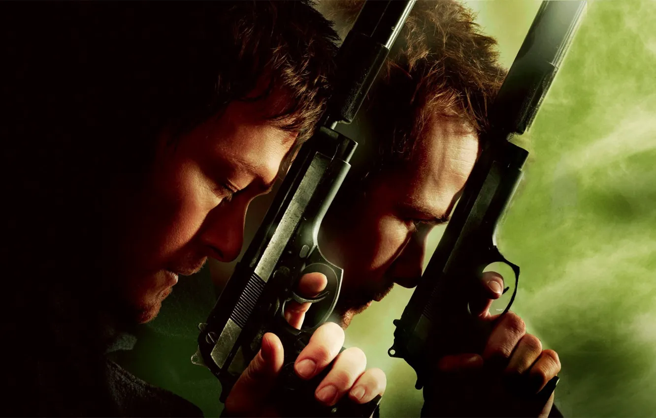 Фото обои пистолет, оружие, мужчина, guns, святые из бундока, Boondock Saints II