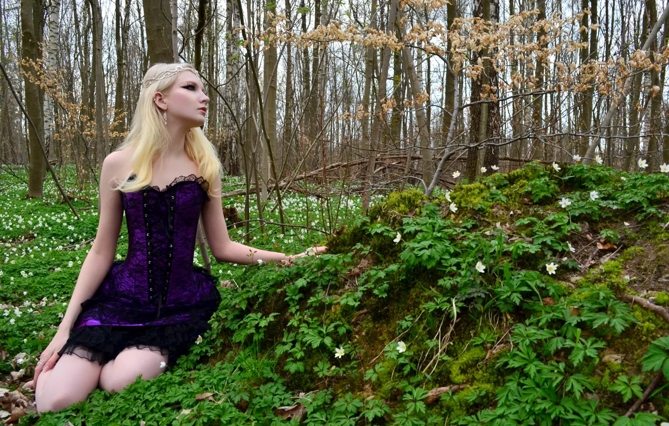 Фото обои Girl, Nature, Model, Beauty, Blonde, Outside, Maria Amanda Schaub