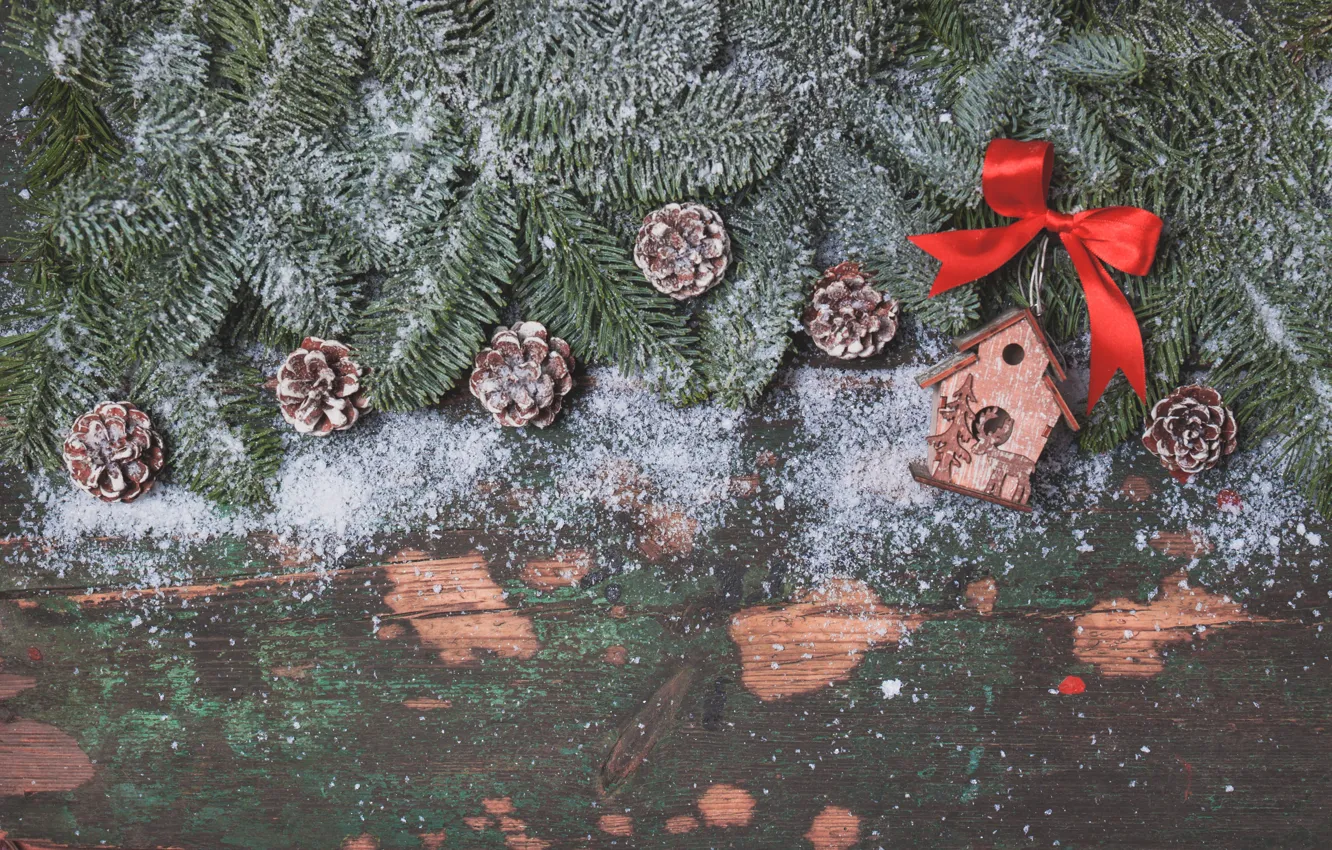 Фото обои снег, Новый Год, Рождество, wood, merry christmas, decoration, xmas, fir tree