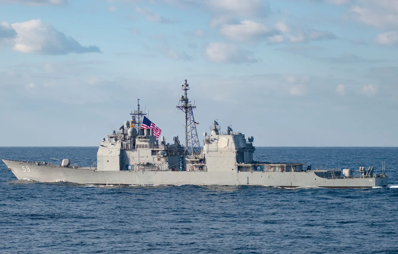 Фото обои крейсер, ракетный, USS Princeton, CG 59