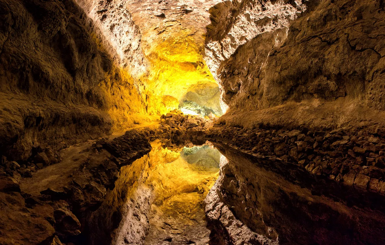Фото обои пещера, Испания, грот, Канарские острова