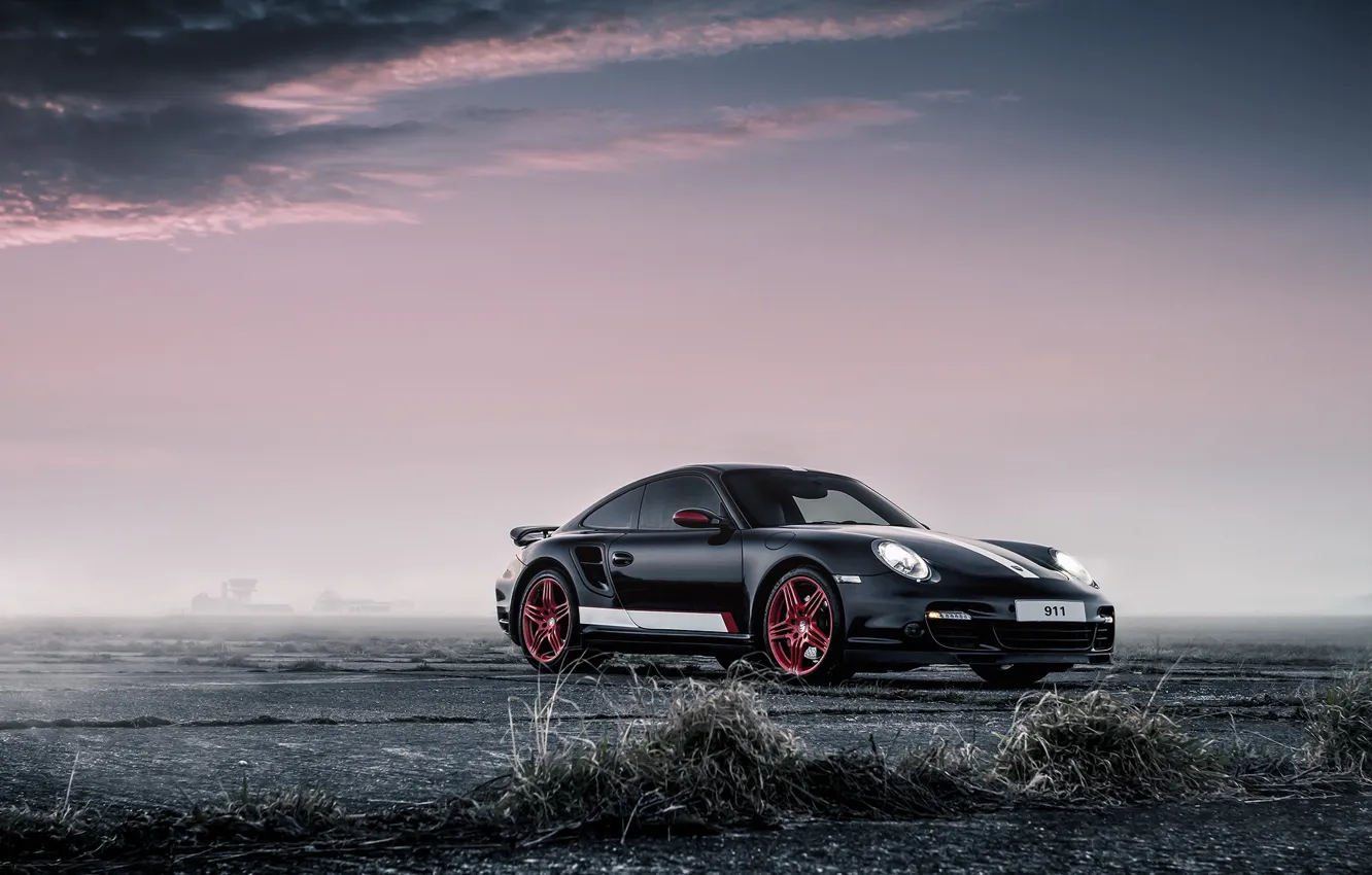 Фото обои 911, Porsche, Red, Black, Turbo, Wheels