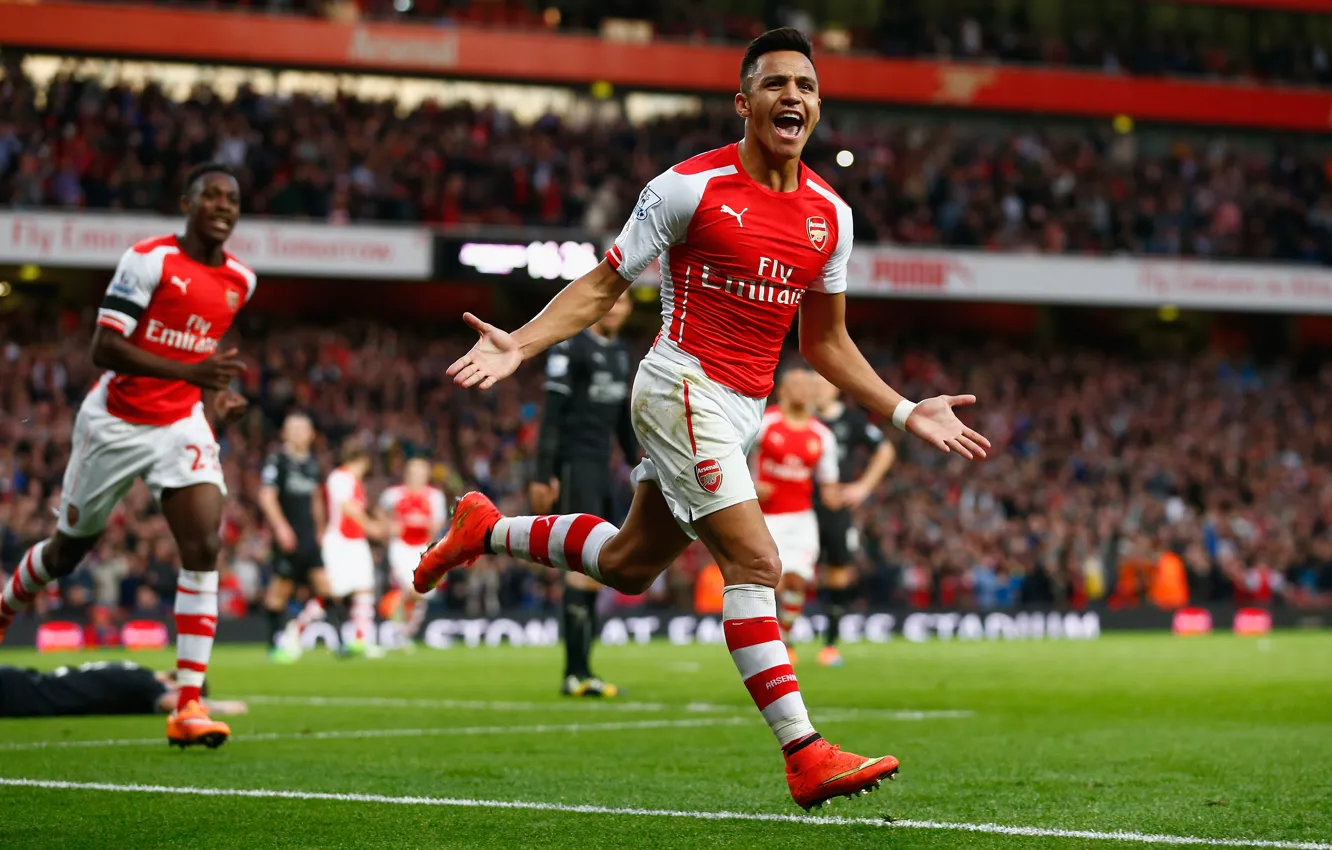 Фото обои футбол, Лондон, пума, арсенал, Alexis, forward, Football, Arsenal
