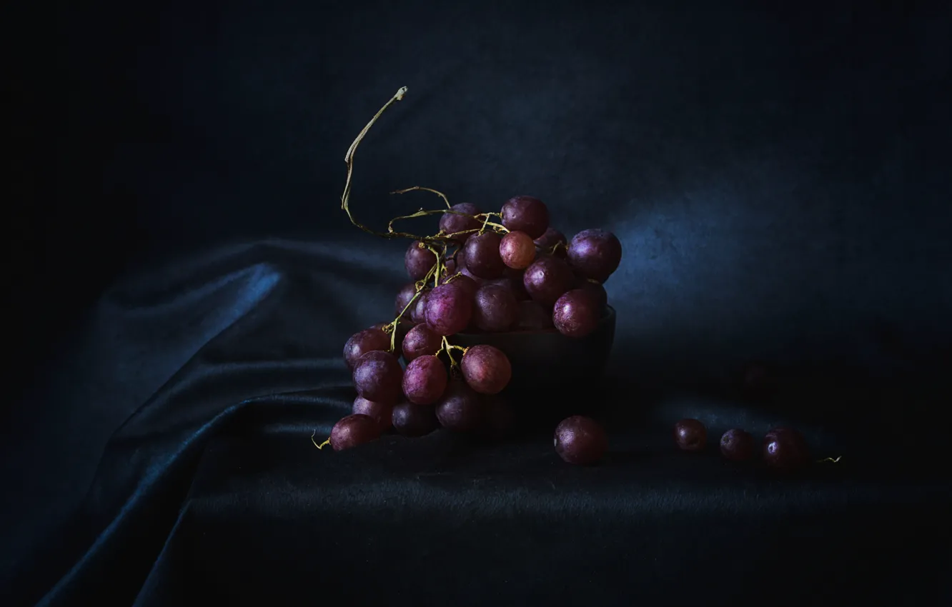 Фото обои ягоды, виноград, гроздь