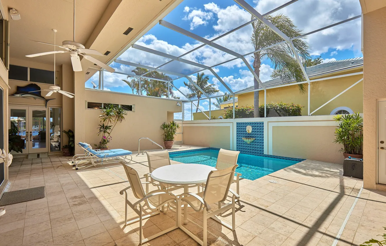 Фото обои вилла, бассейн, терраса, Florida, Jupiter