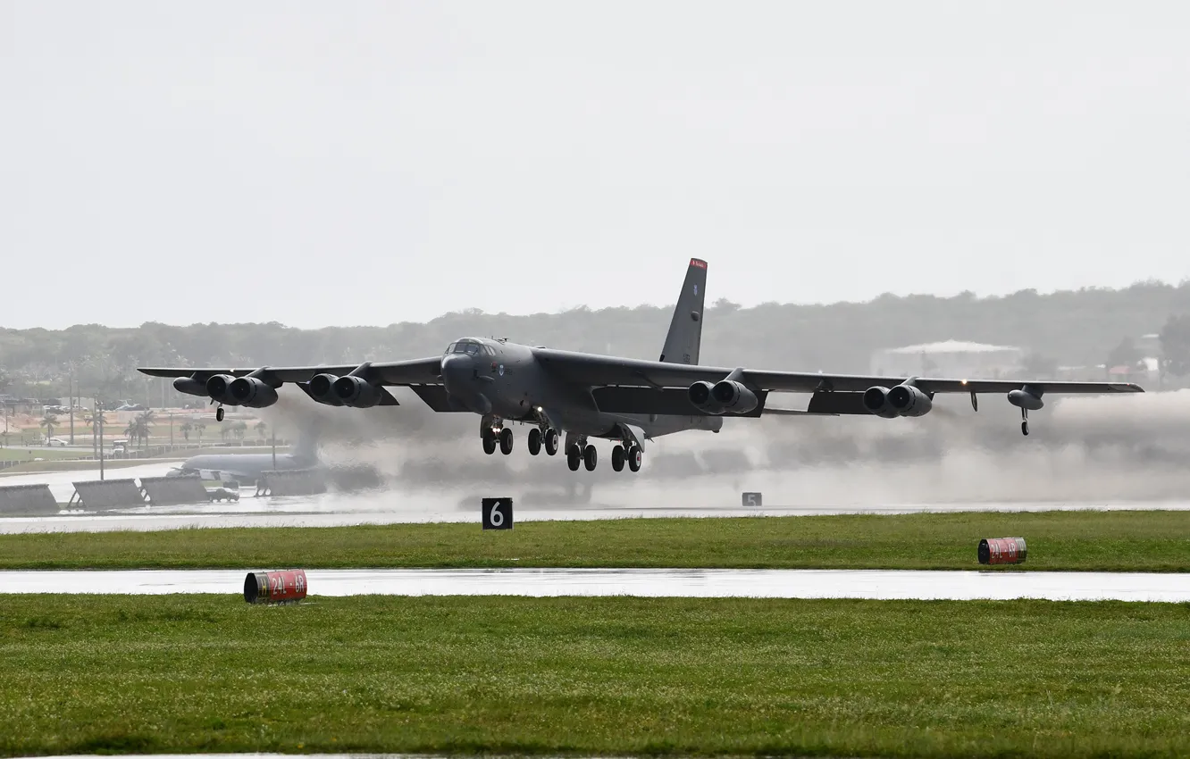 Фото обои Boeing, ВВС США, Stratofortress, американский стратегический бомбардировщик, B-52H