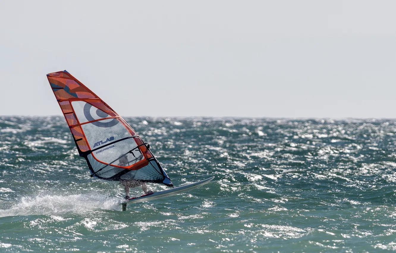 Фото обои море, спорт, Windsurfer
