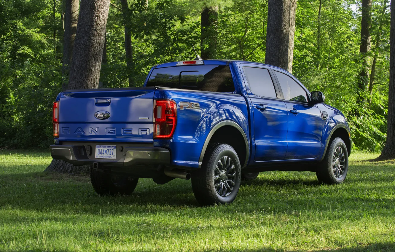 Фото обои синий, Ford, сзади, пикап, Ranger, 2019, FX2 Package