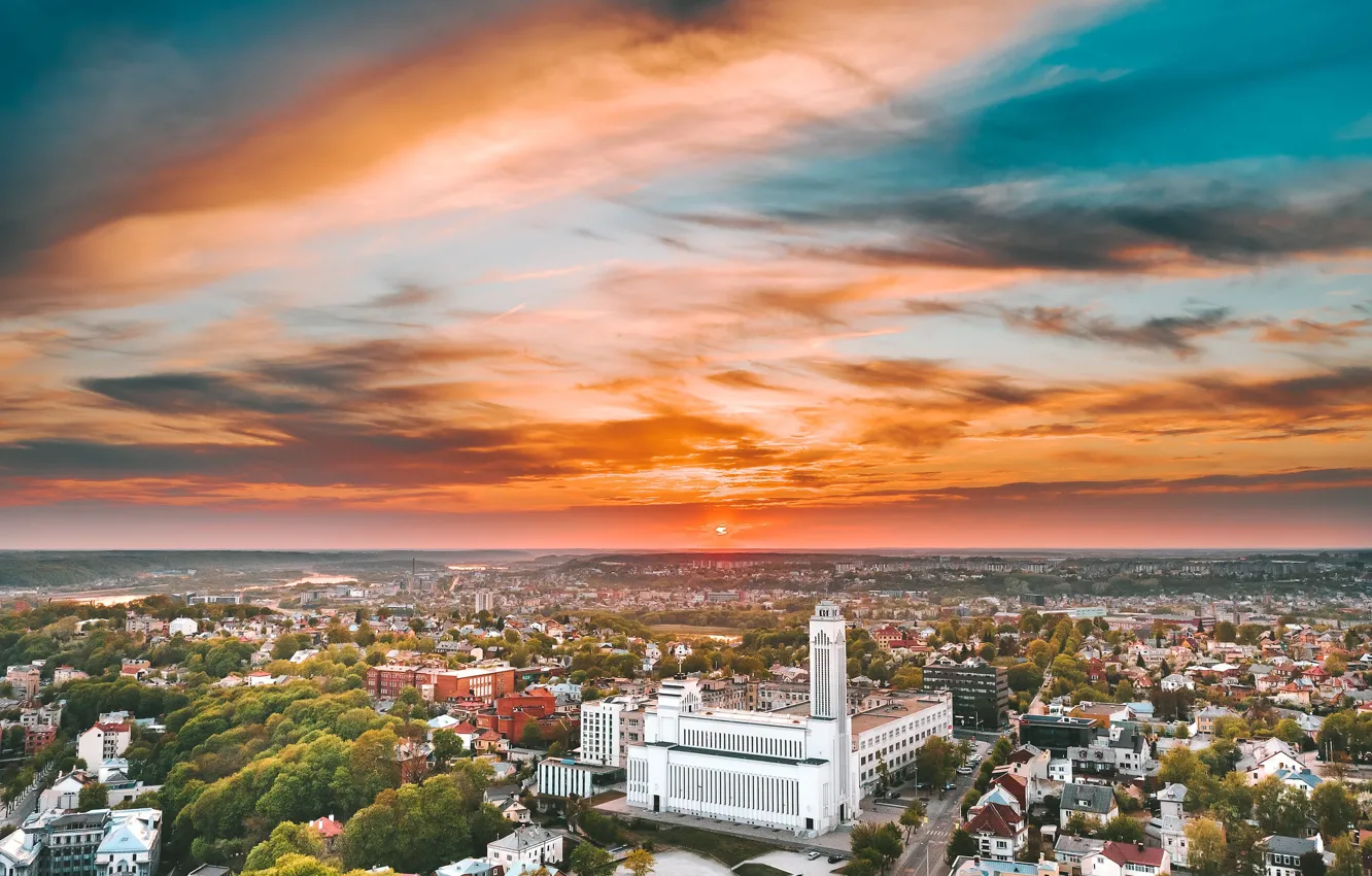 Фото обои город, Lietuva, Kaunas