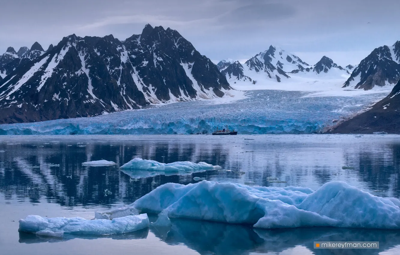 Фото обои Spitzbergen, Майк Рейфман, Arctic cruise, Arctic landscape