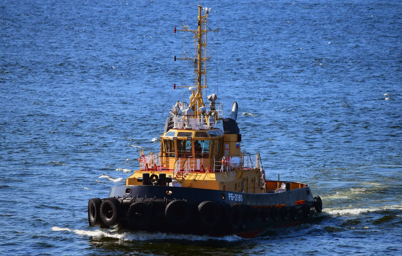 Фото обои буксир, морской, труженик