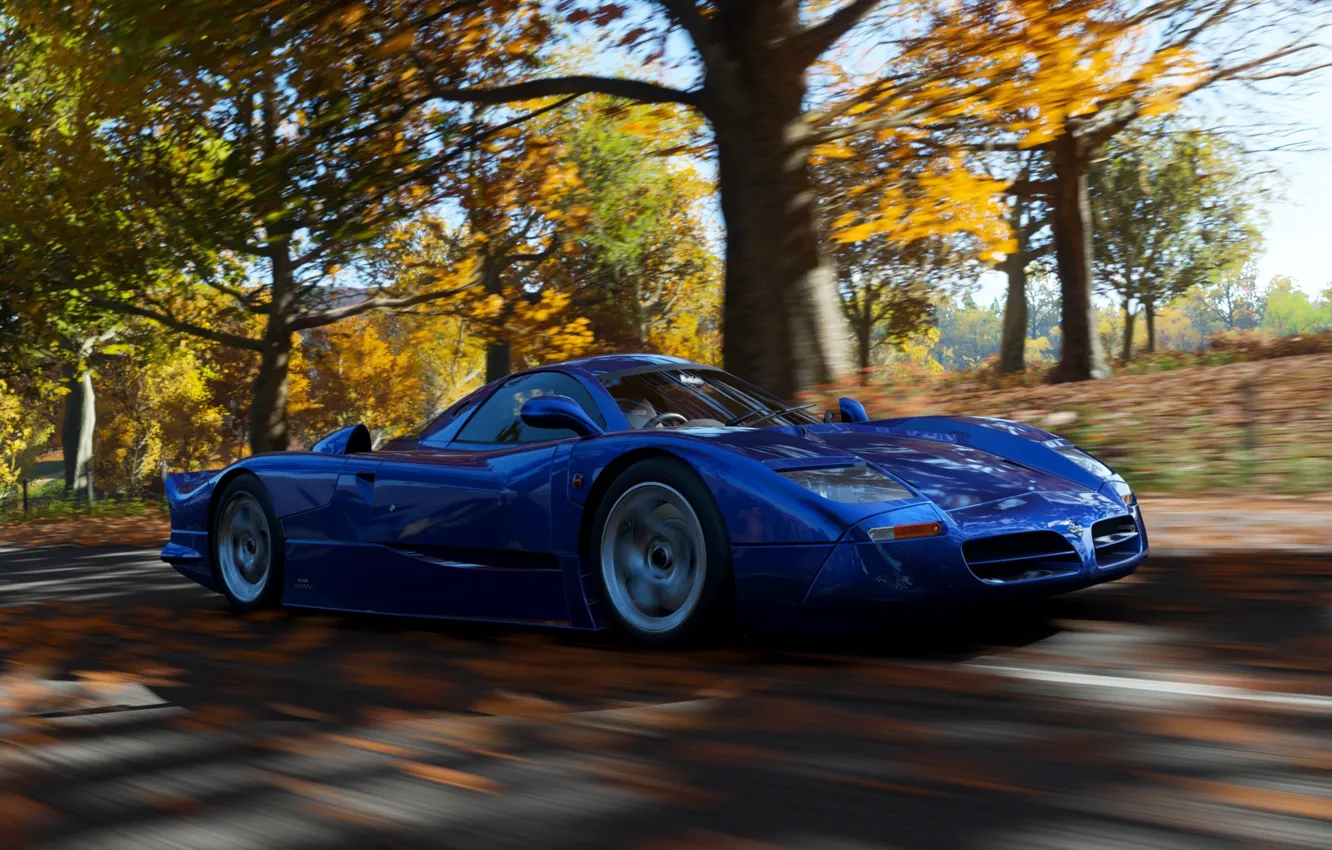 Фото обои осень, Nissan, autumn, R390 GT1