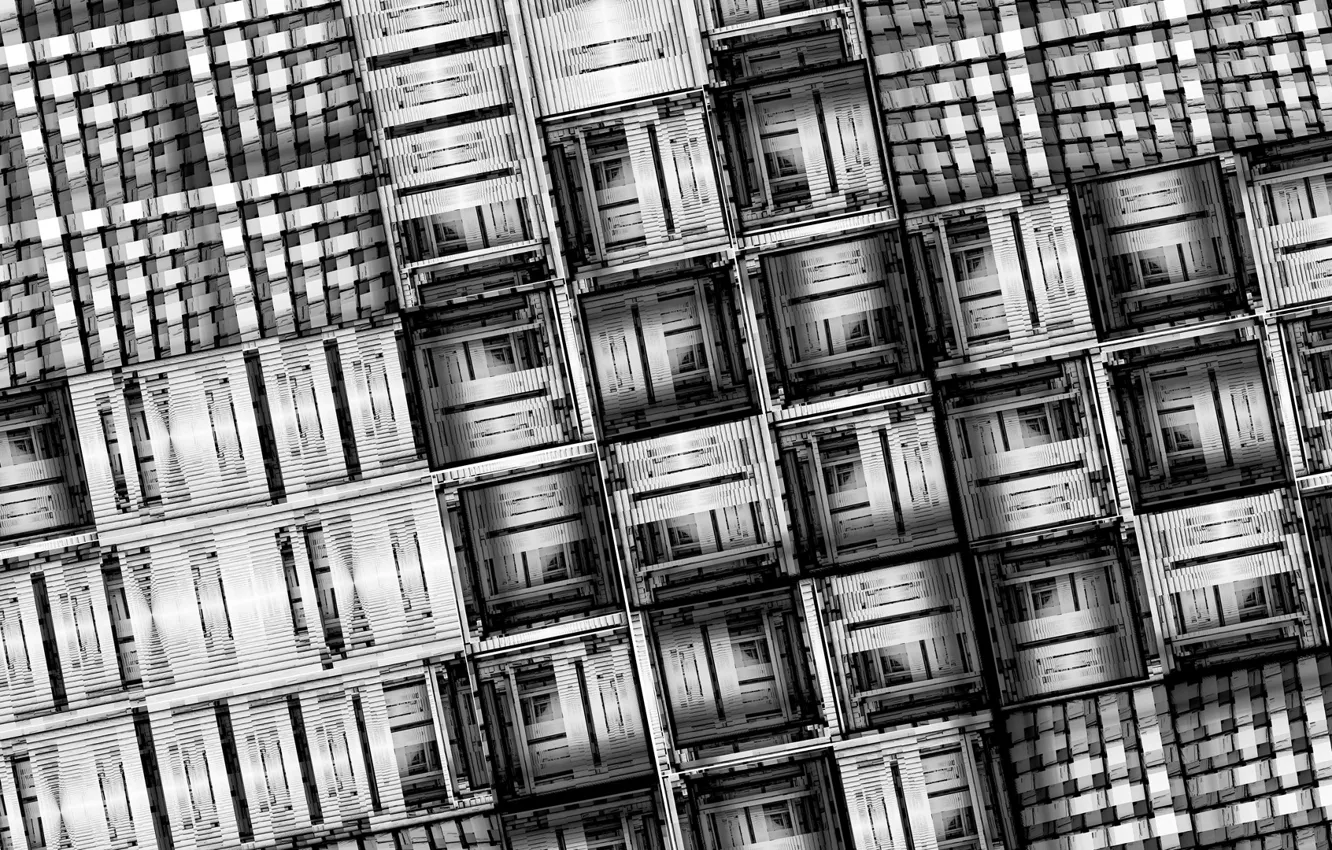 Фото обои кубики, фрактал, tatasz, by tatasz