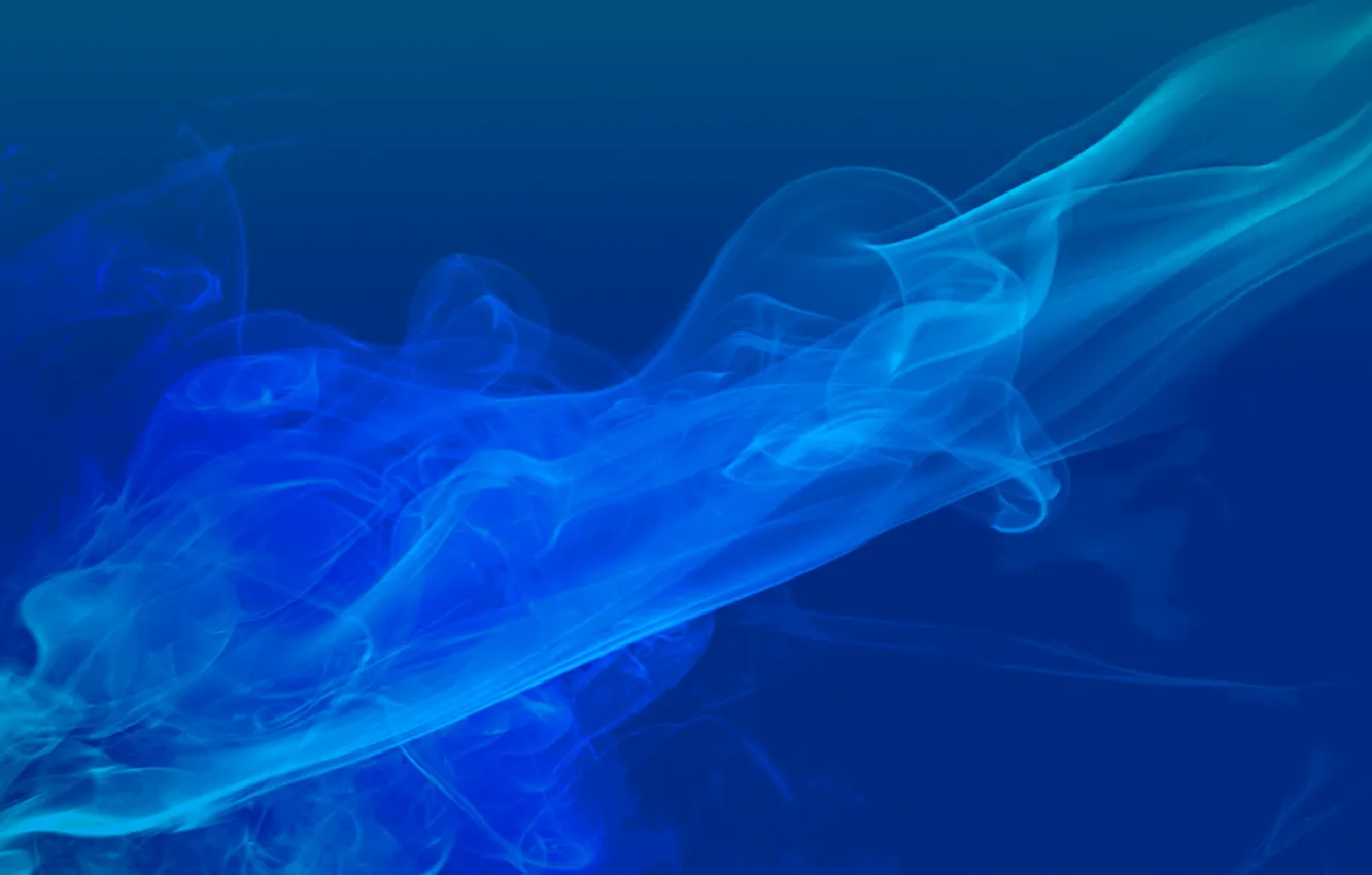 Фото обои синий, цвет, smoke, color abstract