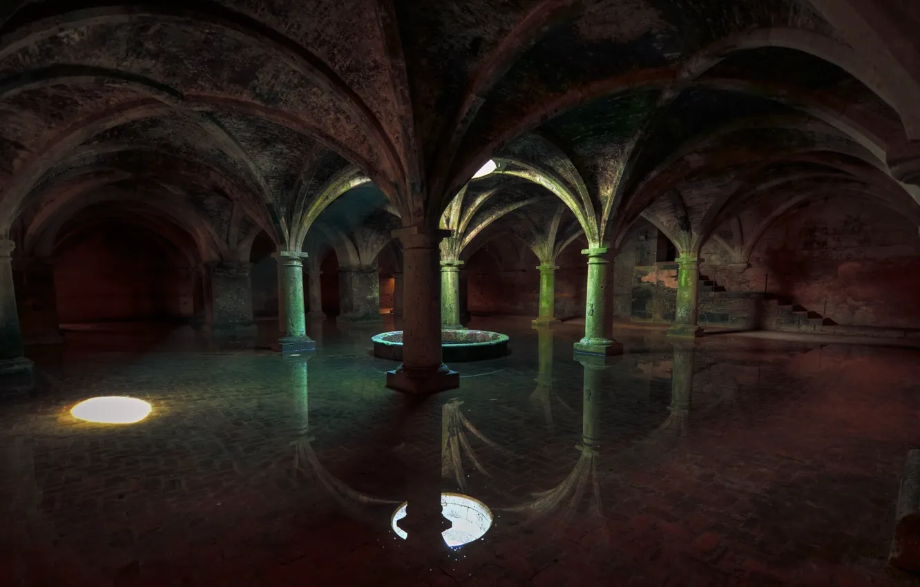 Фото обои underwater, ancient, crypt, moody