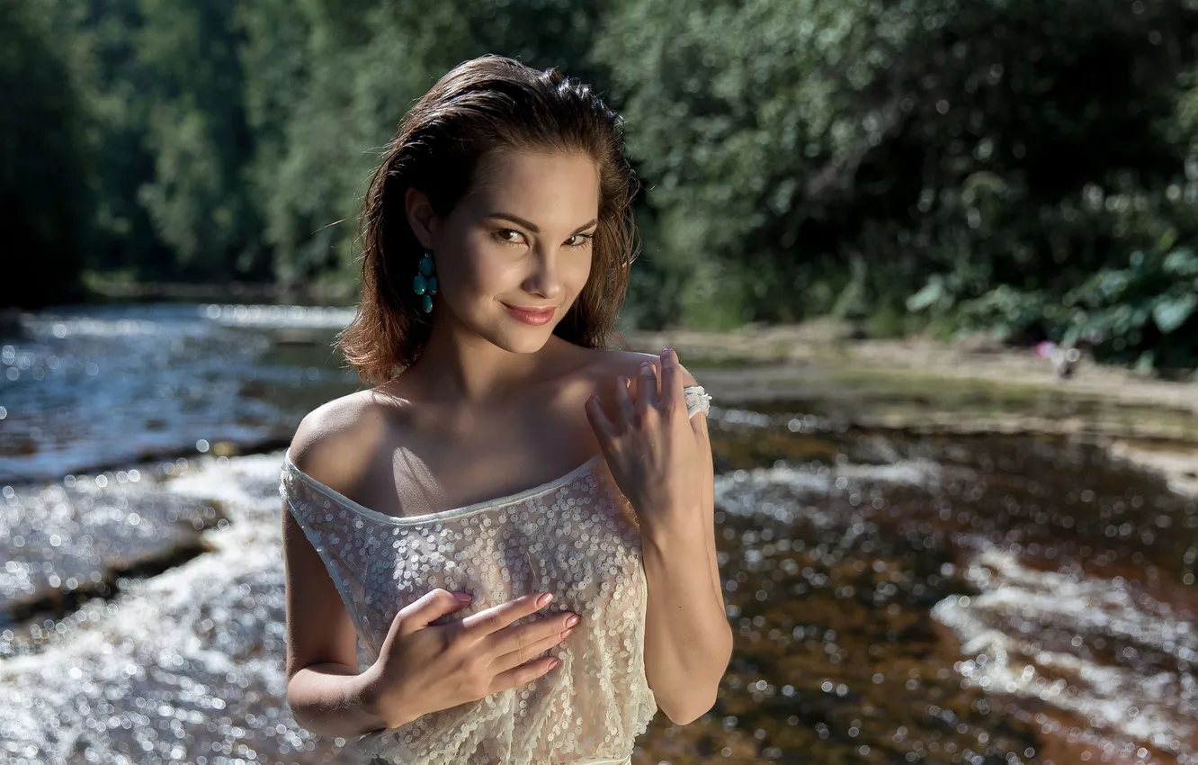 Фото обои Model, Close Up, Seductive, Diana Jam, Woman Outdoors