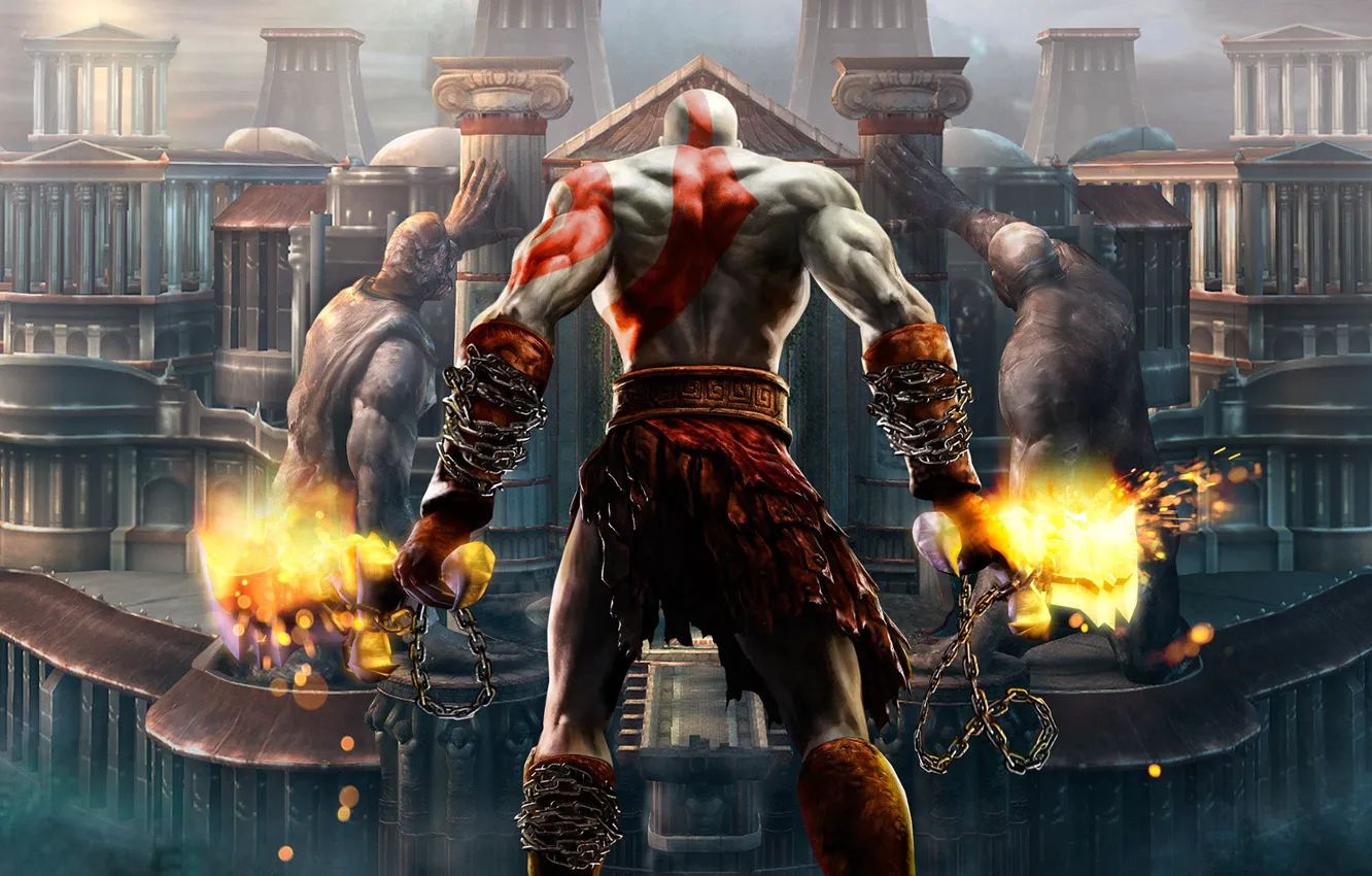 Кратос (God of War). Кратос Титан. God of War 2. God of War 2 колосс.