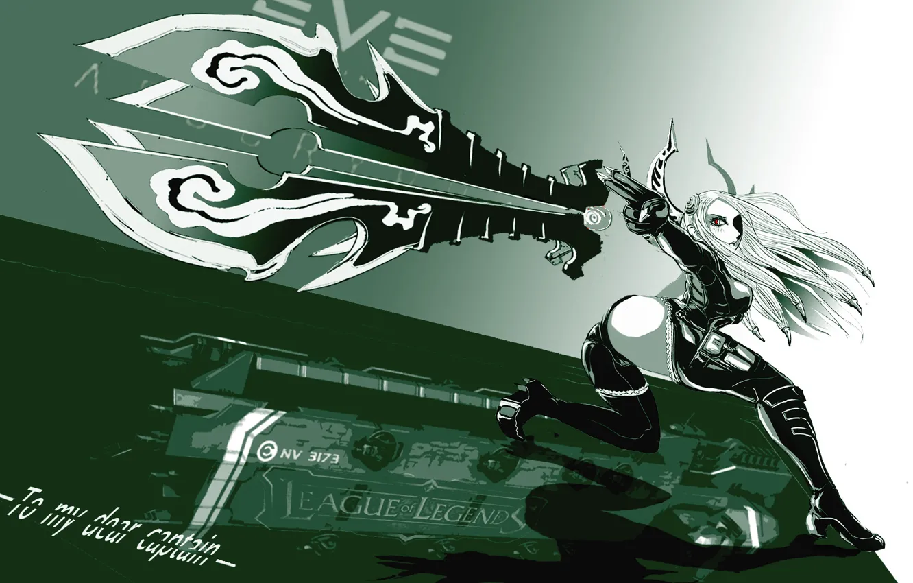 Фото обои lol, blade, League of legends, Irelia