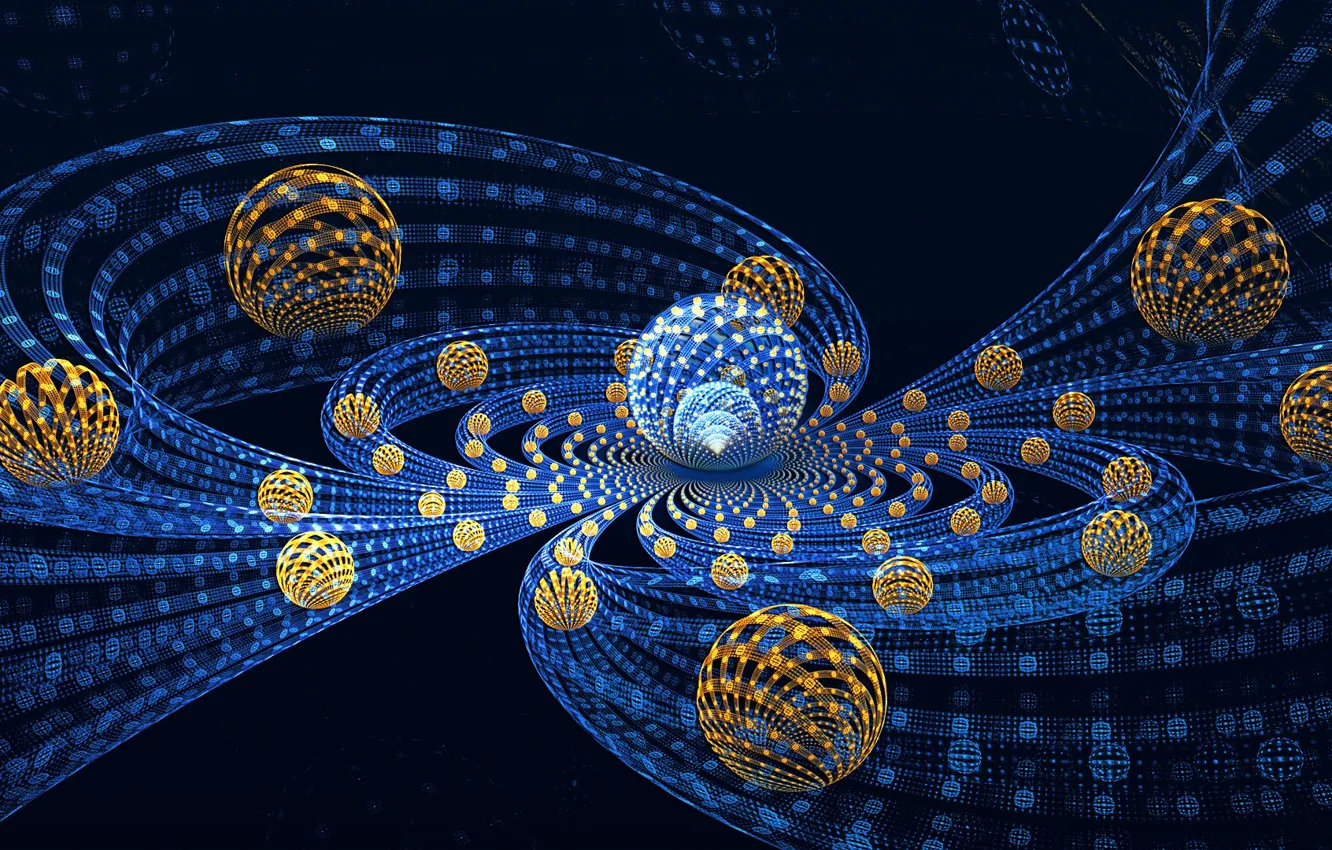 Фото обои свет, шары, цвет, объем