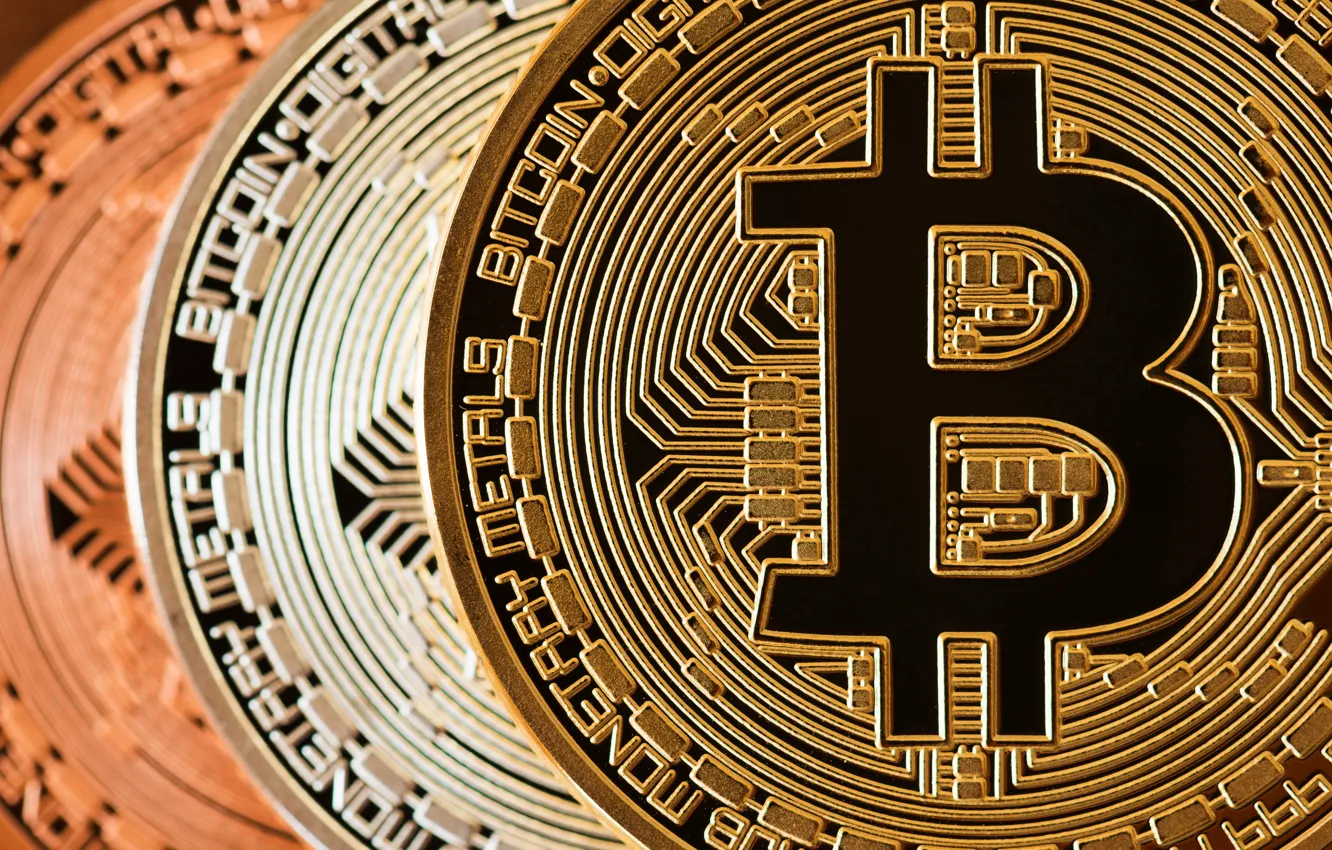 Фото обои монеты, coins, bitcoin, биткоин, cryptocurrency, btc
