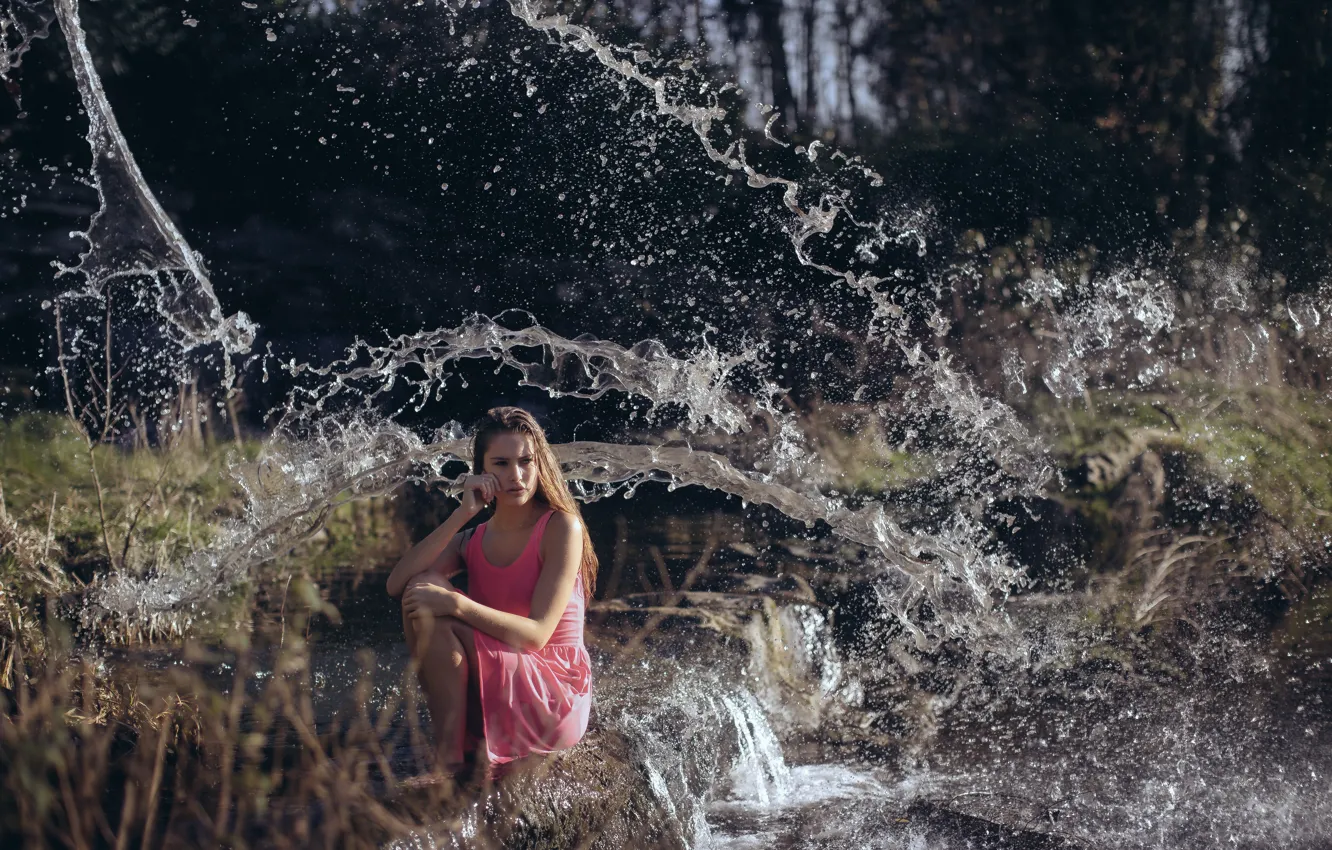 Фото обои вода, девушка, фотограф, girl, photography, photographer, David Olkarny