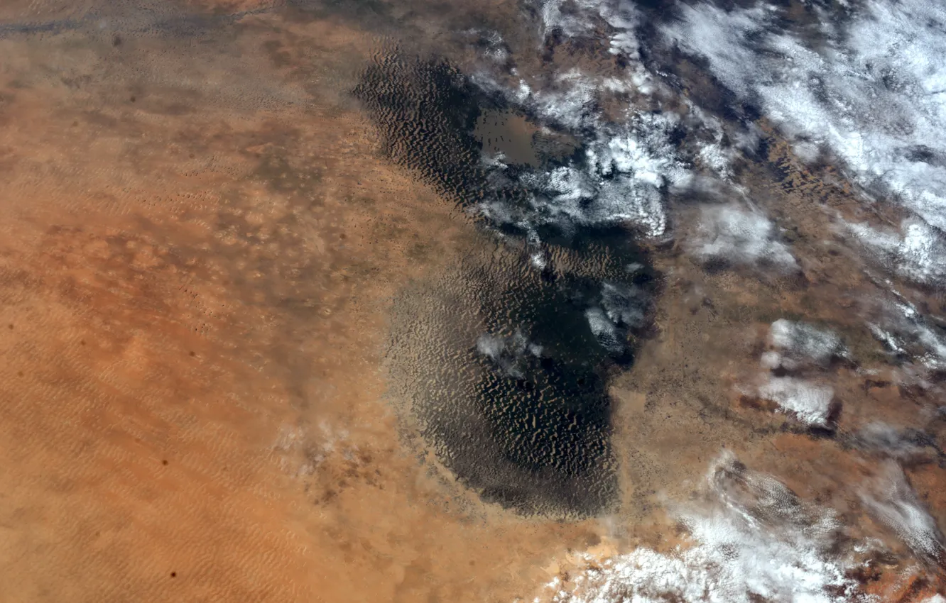 Фото обои desert, Earth from space, Chad lake