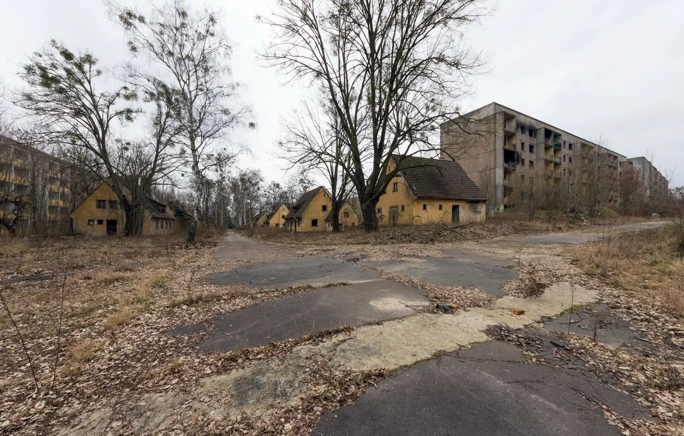 Фото обои город, улица, дома