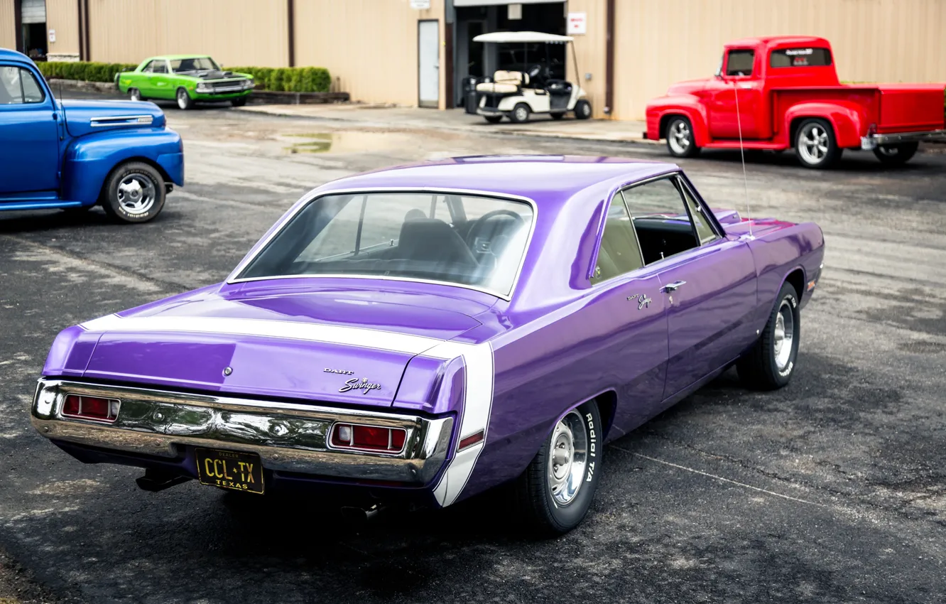 Фото обои Dodge, Purple, Cars, Classic, Coupe, Vehicle, Dart, Dodge Dart