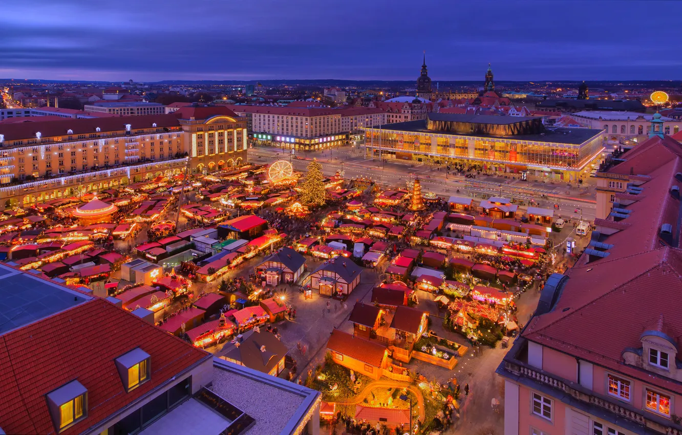 Фото обои Германия, Дрезден, christmas, germany, dresden, Striezelmarkt