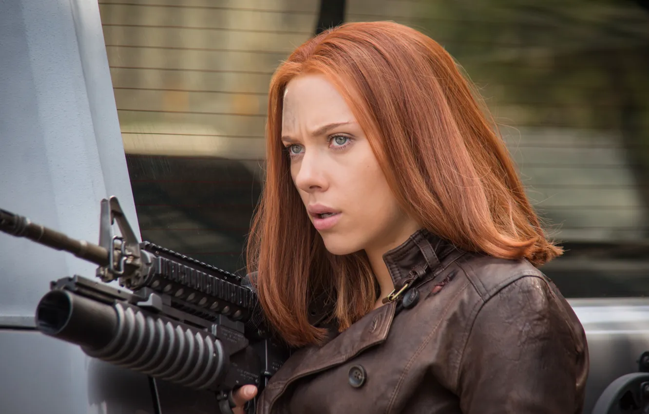 Фото обои Scarlett Johansson, Captain America, Natasha Romanoff, The Winter Soldier