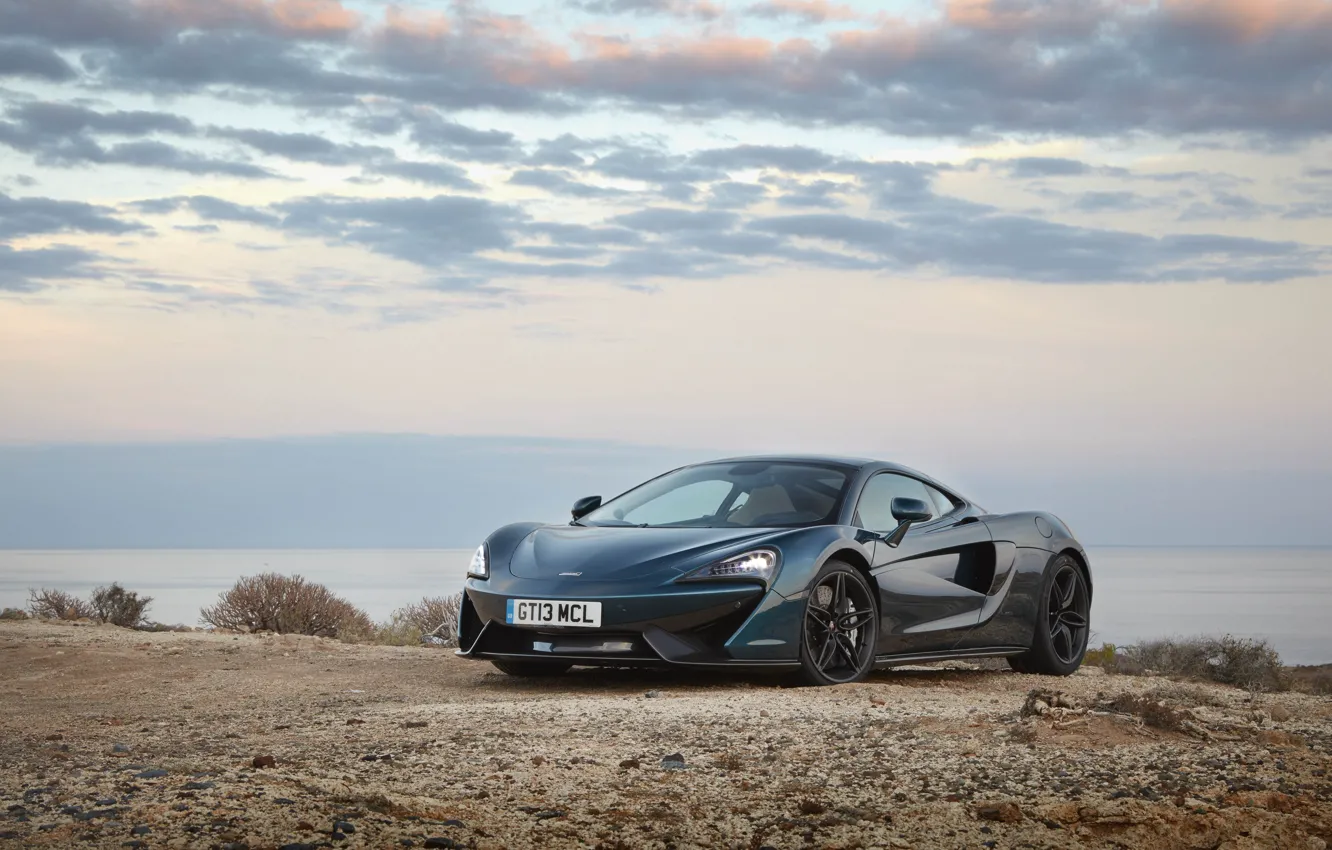 Фото обои car, авто, небо, McLaren, wallpaper, суперкар, beautiful, передок