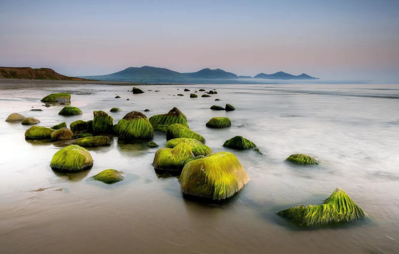 Фото обои море, камни, берег