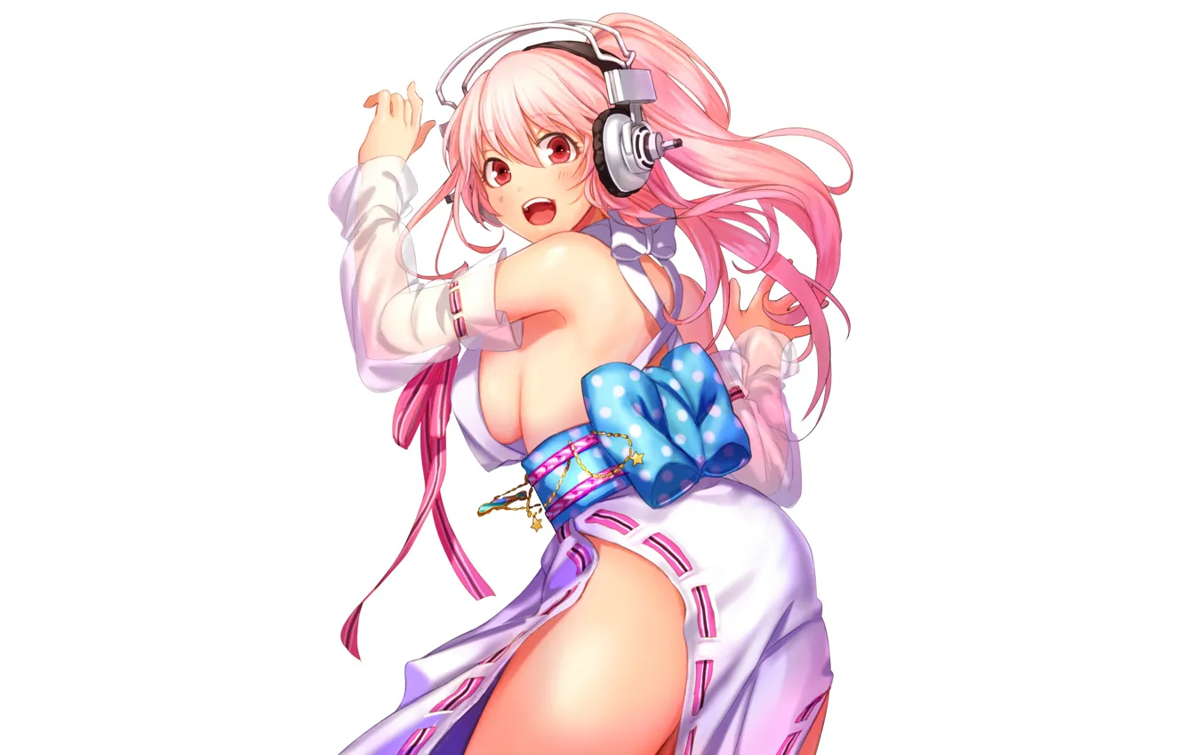 Фото обои Девушка, Фон, Super Sonico