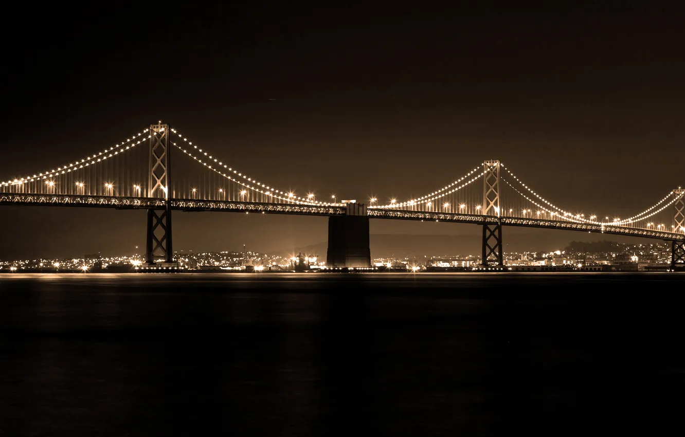 Фото обои Skyline, San Francisco, the Bay Bridge