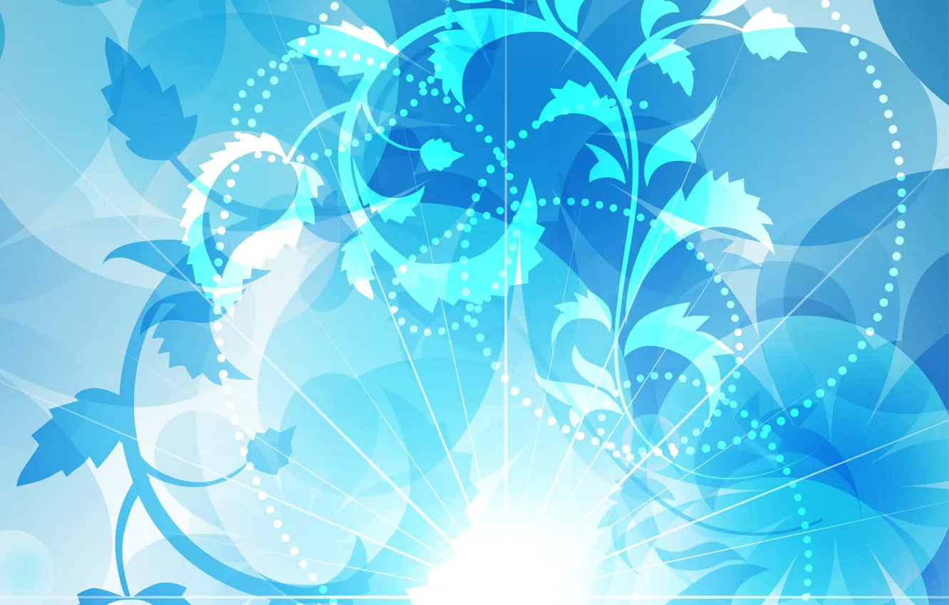 Фото обои фон, текстура, Blue, design, background, floral