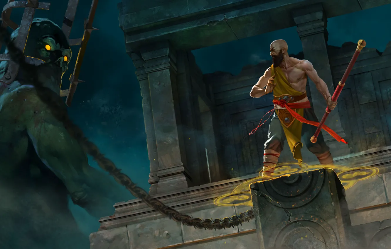 Фото обои monster, diablo 3, monk, reaper of souls