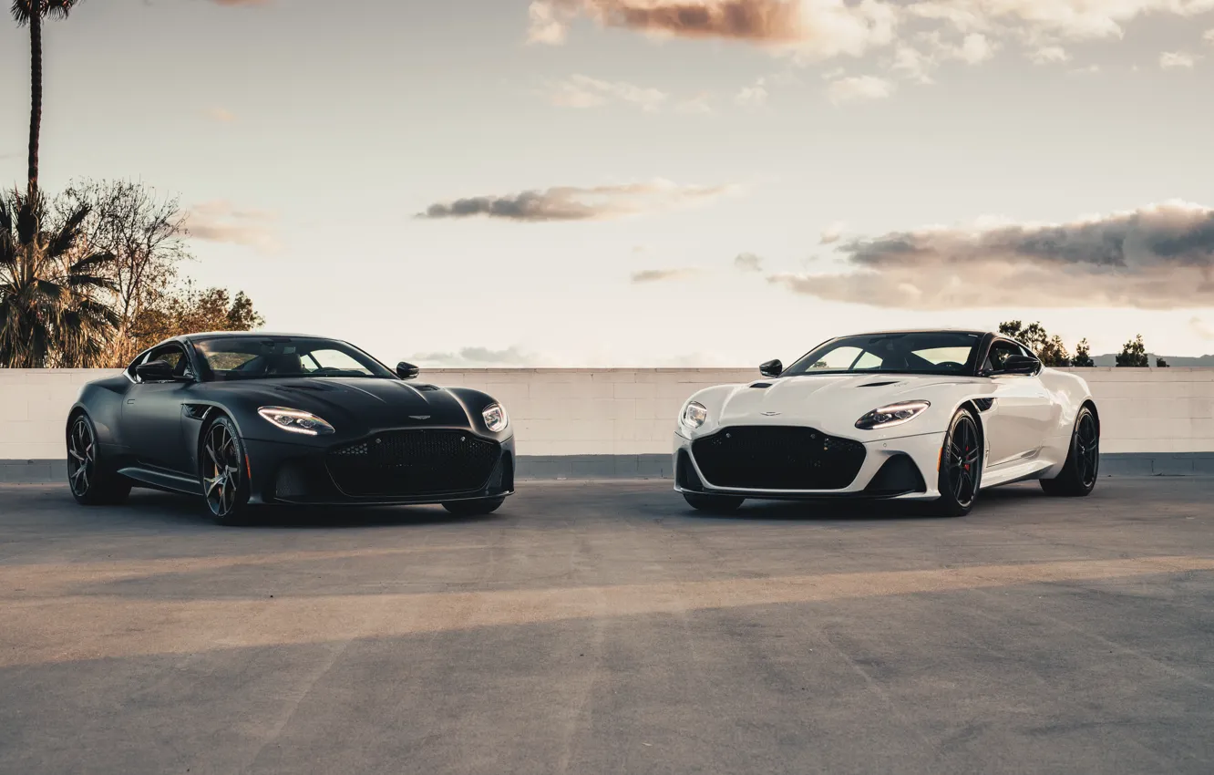 Фото обои Black, White, DBS Superleggera