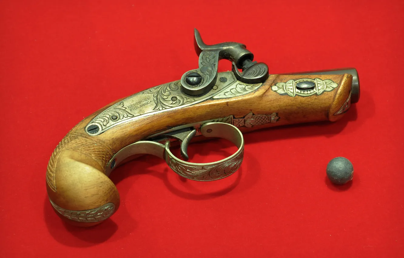 Фото обои пистолет, оружие, карманный, Deringer, «Дерринджер»