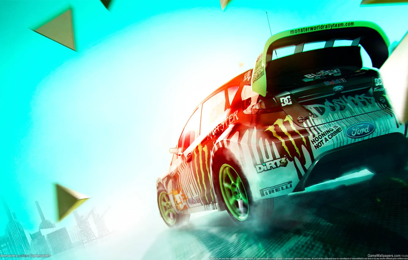 Фото обои ford, colin mcrae, fiesta, dirt 3, monster energy