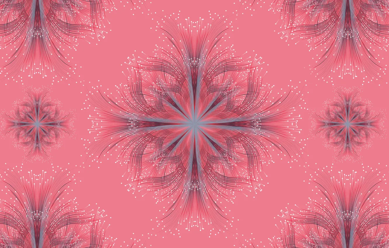 Фото обои design, pink, flowers, paterns