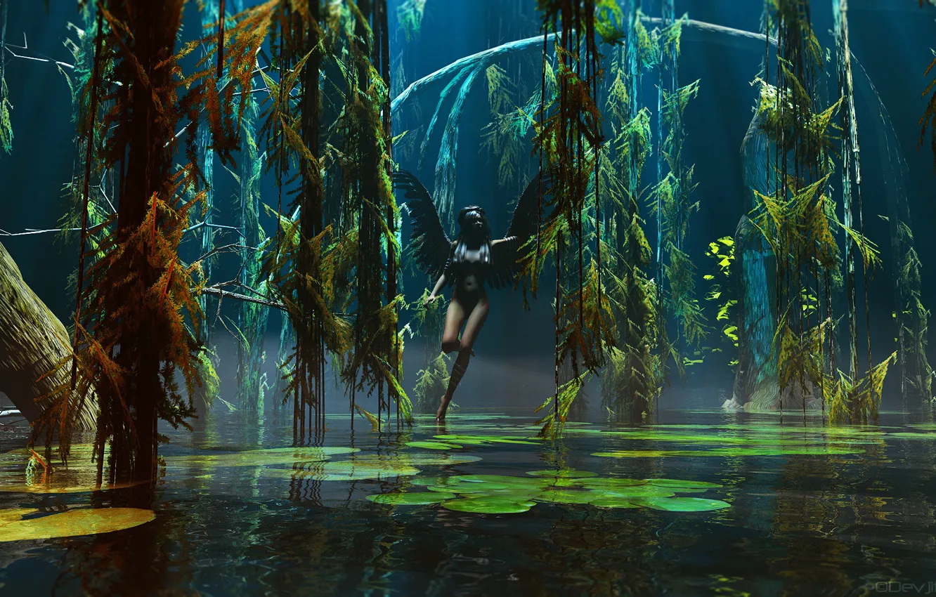 Фото обои night, by DEVJIT, Whisperer