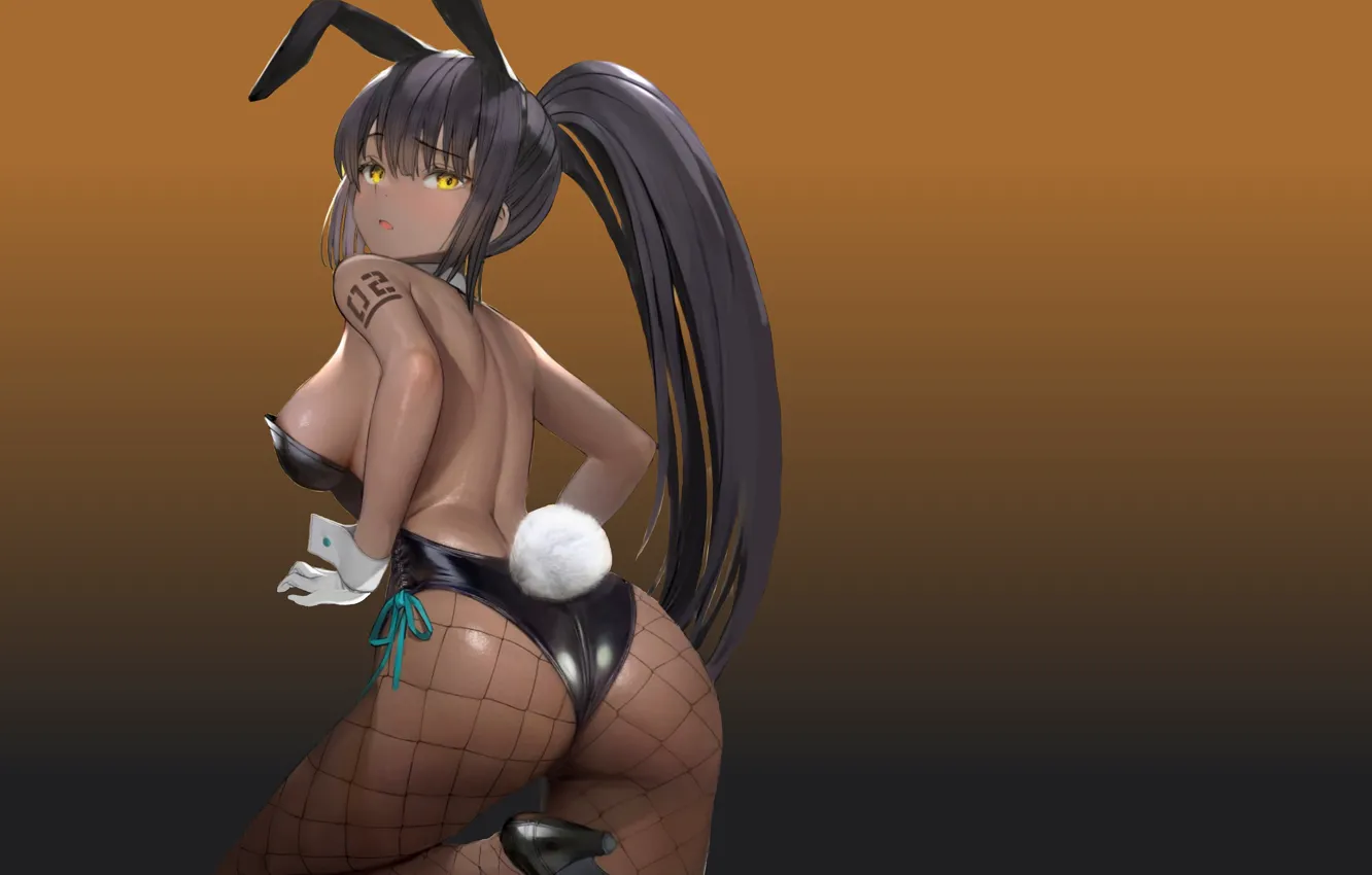 Фото обои ass, boobs, rabbit, anime, brown, butt, breasts, bunny
